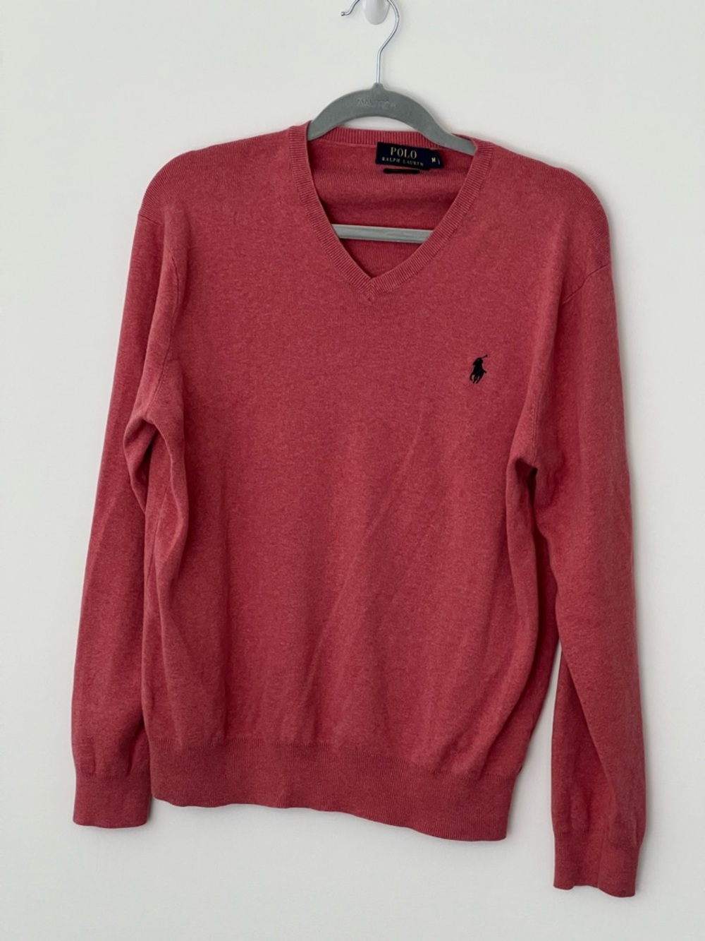 Ralph Lauren V-Neck Sweater in Nantucket Red - Picture 2 of 5